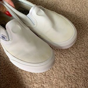 White Slip on Vans